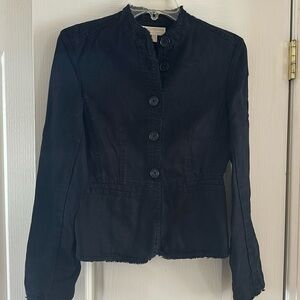 Michael Kors Linen Jacket Size 2 Black